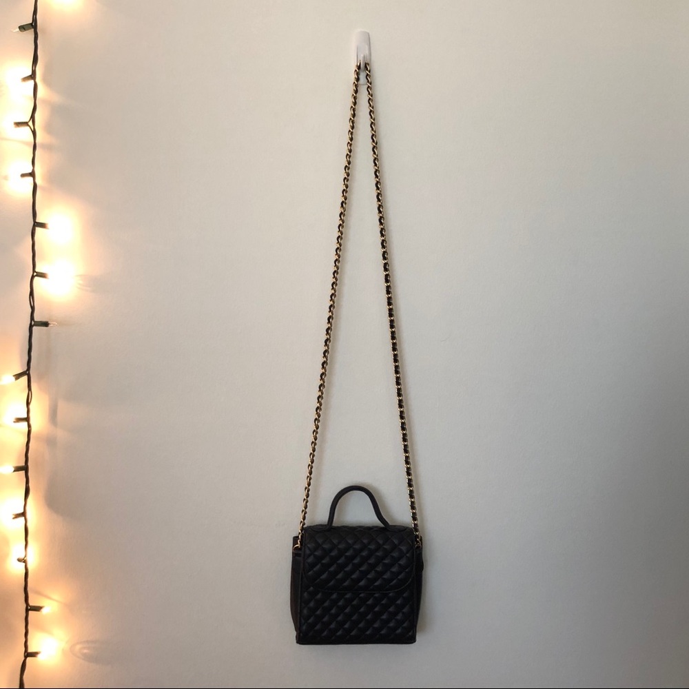 vintage amanda smith navy blue quilted mini purse